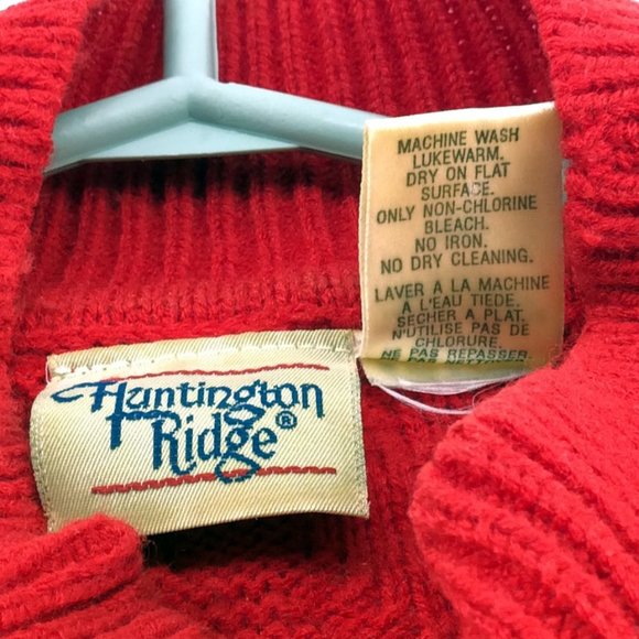 Huntington Ridge - Vintage Red Sweater - Womens's Medium - 3/4 sleeve - Picture 9 of 9